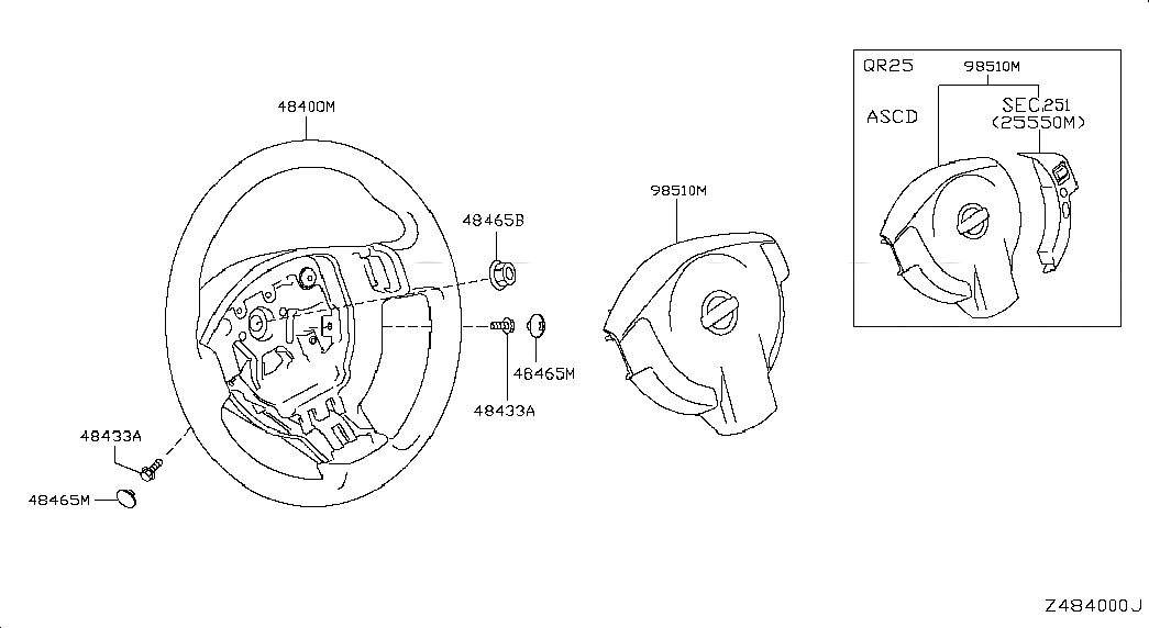 MODULE ASSY-AIR BAG,DRIVER, <span>K851M1DA3C, Main Group: Steering, Diagram: STEERING WHEEL, Location Of Picture: 98510M