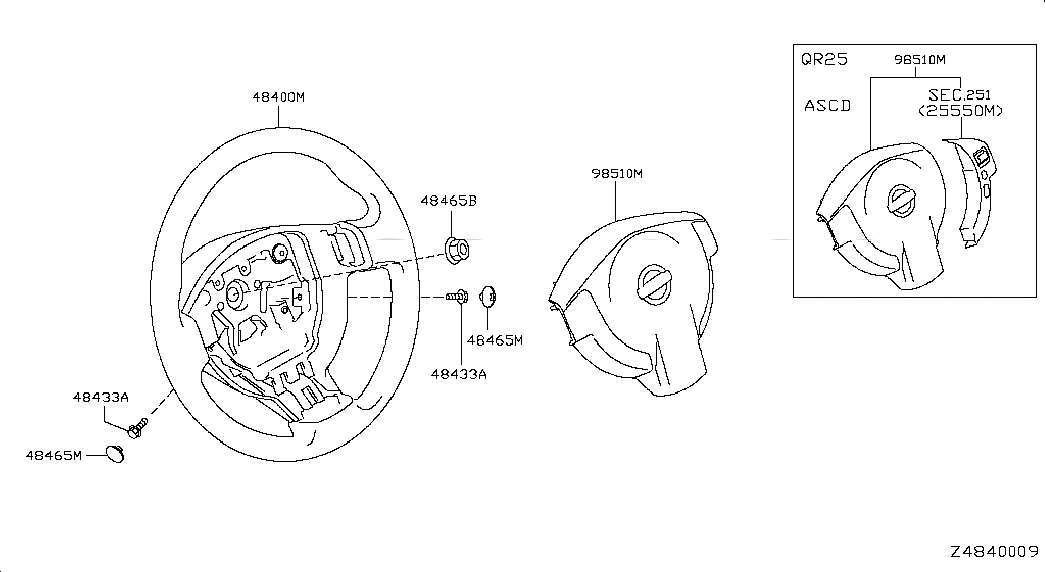 MODULE ASSY-AIR BAG,DRIVER, <span>K851M1DA3A, Main Group: Steering, Diagram: STEERING WHEEL, Location Of Picture: 98510M
