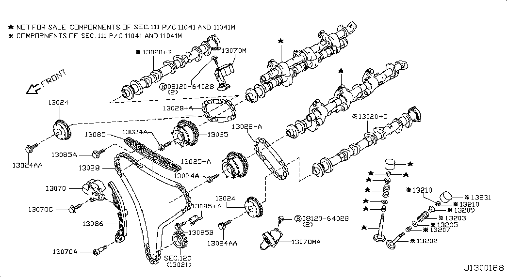 SPRING-VALVE,OUTER, 13203EY01A, 主組: Engine Mechanical, 子組: CAMSHAFT & VALVE MECHANISM; CAMSHAFT & VALVE MECHANISM, 圖示位置: 13203