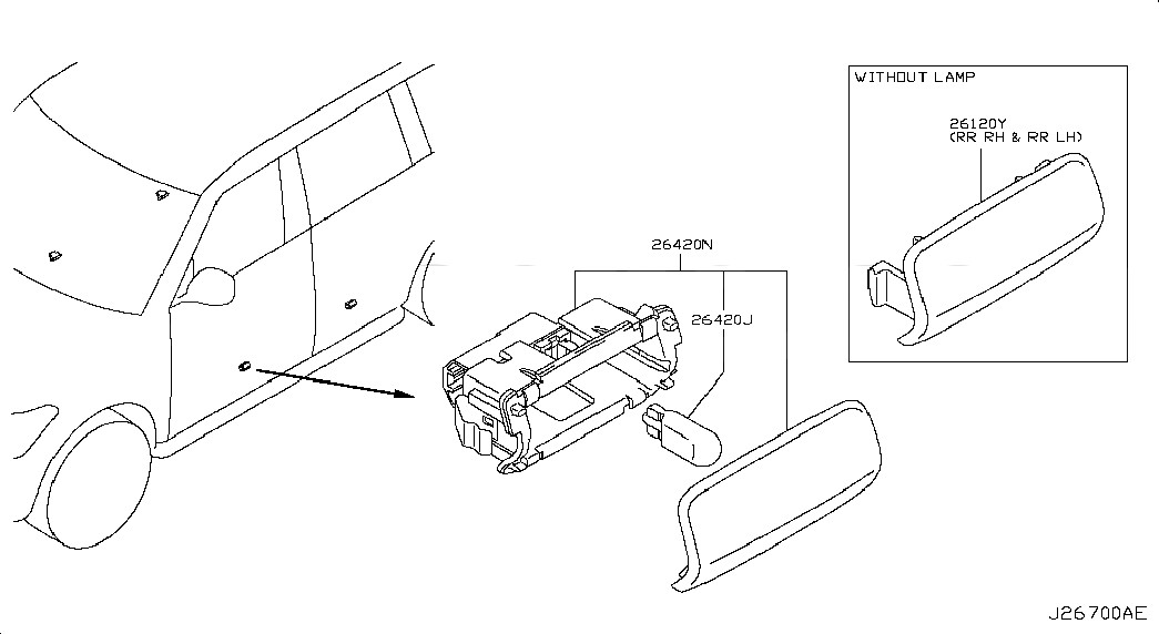 CAP, <span>809421LA0A, Main Group: Body Electrical, Diagram: LAMPS (OTHERS), Location Of Picture: 26120Y