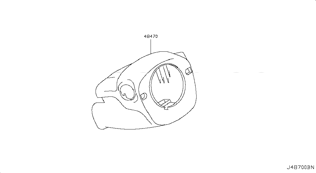 COVER SET-STEERING COLUMN, <span>484701LA0A, Main Group: Steering, Diagram: STEERING COLUMN SHELL COVER, Location Of Picture: 48470