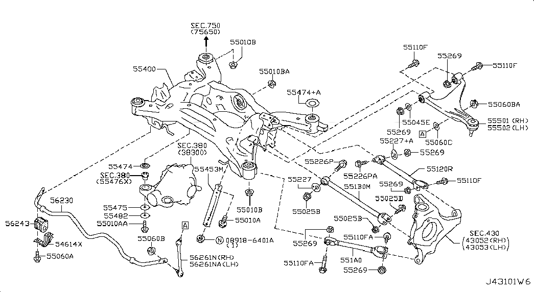 LINK COMPL-REAR SUSPENSION LOWER,REAR, <span>551B01MA1B, Main Group: Axle & Suspension, Diagram: REAR SUSPENSION; MEMBER, Location Of Picture: 551B0M