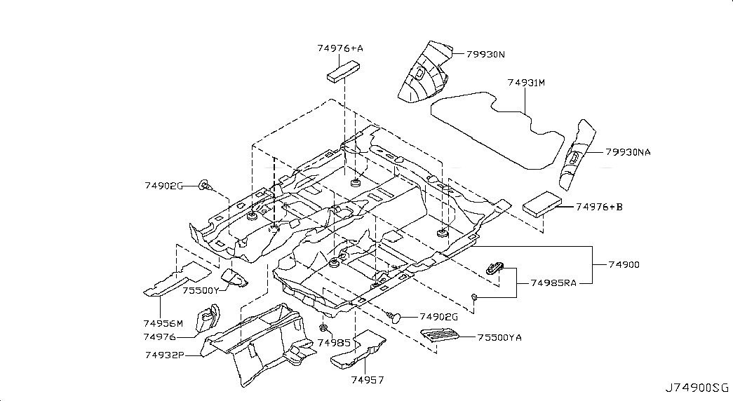 FOOTREST ASSY, <span>678401NF0B, Main Group: Body(Front,roof & Floor), Diagram: FLOOR TRIMMING; WITH RR FELT, Location Of Picture: 75500YA
