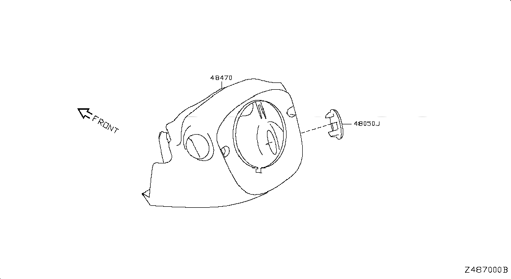 COVER SET-STEERING COLUMN, <span>484701HM2B, Main Group: Steering, Diagram: STEERING COLUMN SHELL COVER, Location Of Picture: 48470