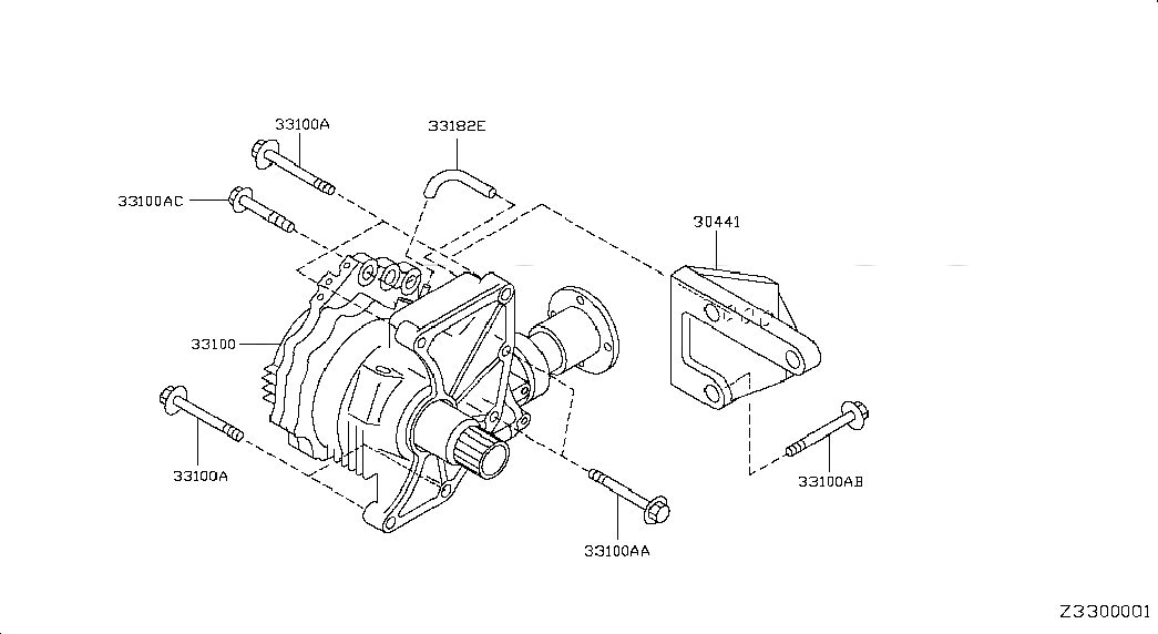 GUSSET-TRANSFER, <span>30441CA000, Main Group: Power Train, Diagram: TRANSFER ASSEMBLY & FITTING, Location Of Picture: 30441
