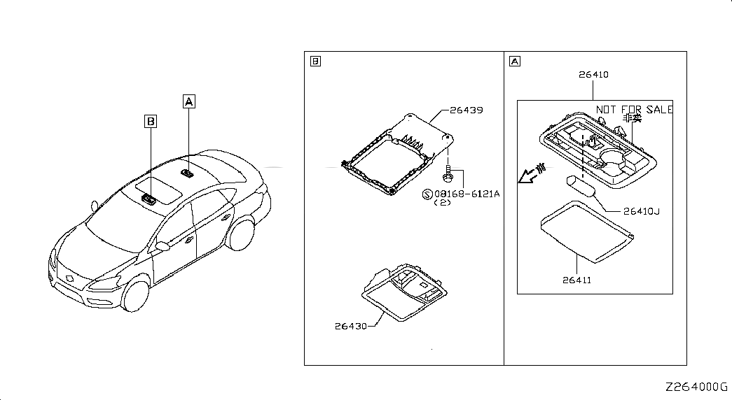 MAP LAMP ASSY, <span>264308997C, Main Group: Body Electrical, Diagram: ROOM LAMP, Location Of Picture: 26430