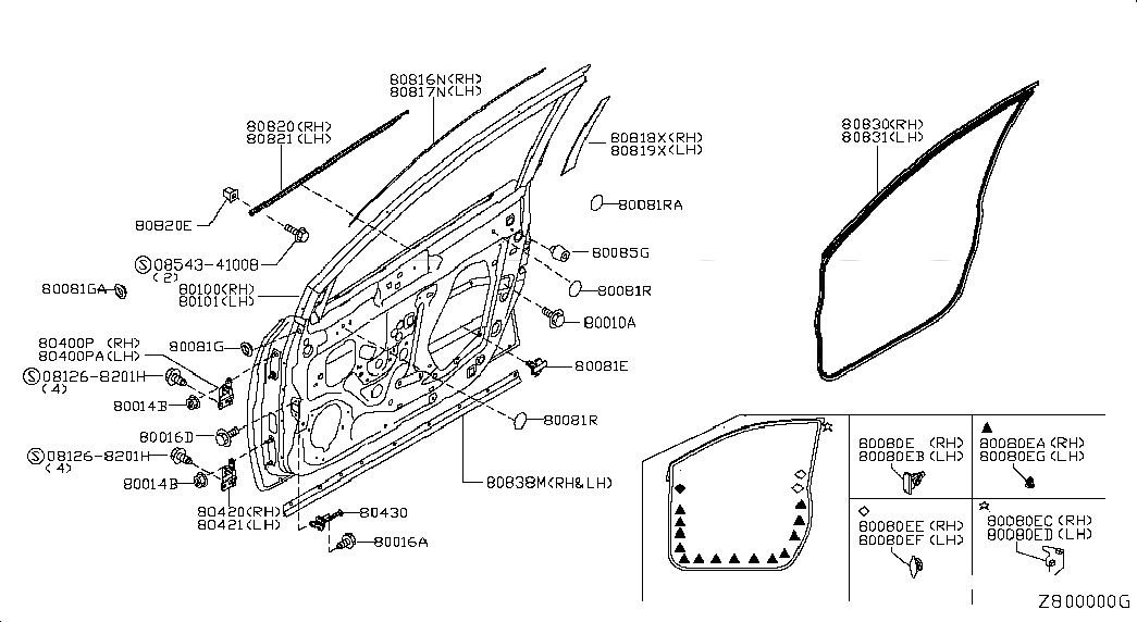 DOOR ASSY-FRONT,LH, <span>H01013RAMA, Main Group: Body(Side & Rear), Diagram: FRONT DOOR PANEL & FITTING, Location Of Picture: 80101