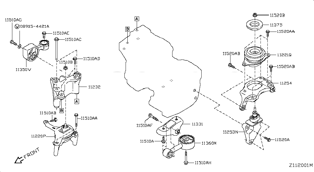 DYNAMIC DAMPER ASSY, 11375JN30A, 主組: Engine Mechanical, 子組: ENGINE & TRANSMISSION     MOUNTING, 圖示位置: 11375