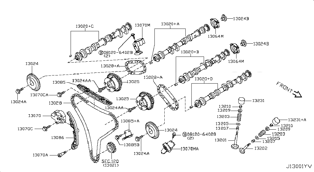 VALVE-INTAKE, 13201JK20C, 主組: Engine Mechanical, 子組: CAMSHAFT & VALVE MECHANISM; CAMSHAFT & VALVE MECHANISM, 圖示位置: 13201