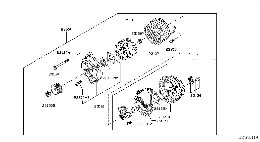 REGULATOR ASSY-IC, 232151AA1A, 主組: Engine Electrical, 子組: ALTERNATOR; ALTERNATOR ASSY, 圖示位置: 23215