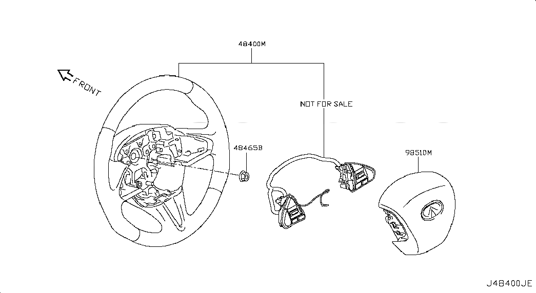 MODULE ASSY-AIR BAG,DRIVER, <span>K85104HB0B, Main Group: Steering, Diagram: STEERING WHEEL, Location Of Picture: 98510M