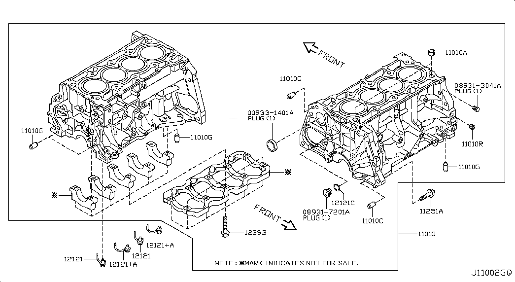BOLT-MAIN BEARING CAP, <span>122931KC0A, Main Group: Engine Mechanical, Diagram: CYLINDER BLOCK & OIL PAN; COMPONENT PARTS, Location Of Picture: 12293