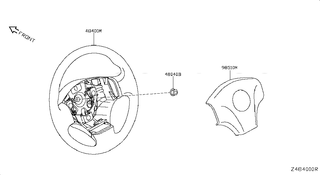MODULE ASSY-AIR BAG,DRIVER, <span>K851M2FK0A, Main Group: Steering, Diagram: STEERING WHEEL, Location Of Picture: 98510M