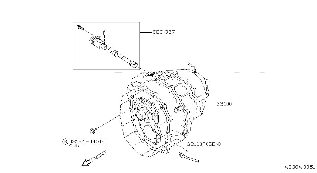 BOLT-HEX, <span>081240451E, Main Group: Power Train, Diagram: TRANSFER ASSEMBLY & FITTING, Location Of Picture: 081240451E