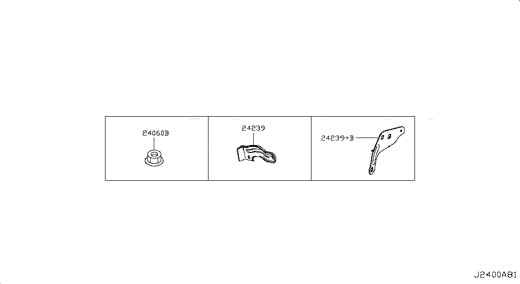 BRACKET-HARNESS CLIP, <span>242394GC2C, Main Group: Body Electrical, Diagram: WIRING; FITTING(EGI HARN), Location Of Picture: 24239