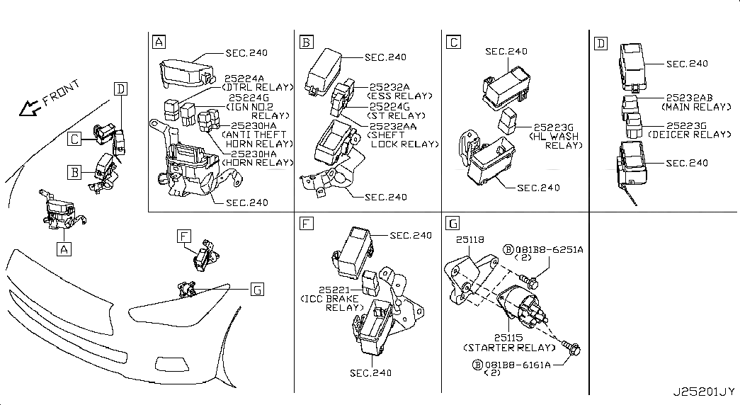 BOLT-HEX, <span>081B86161A, Main Group: Body Electrical, Diagram: RELAY; ENGINE ROOM, Location Of Picture: 081B86161A