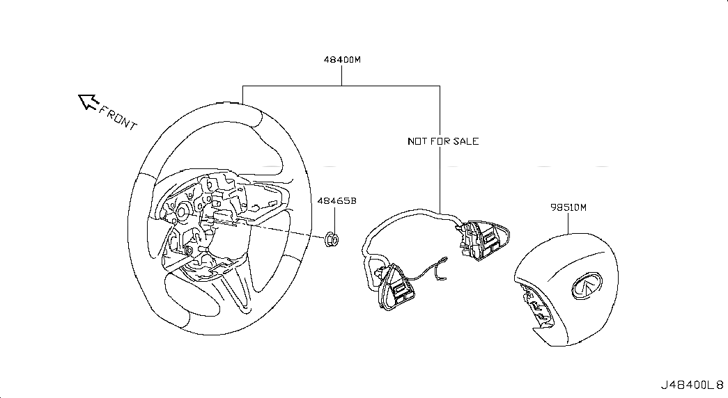 MODULE ASSY-AIR BAG,DRIVER, <span>K85102V71A, Main Group: Steering, Diagram: STEERING WHEEL, Location Of Picture: 98510M