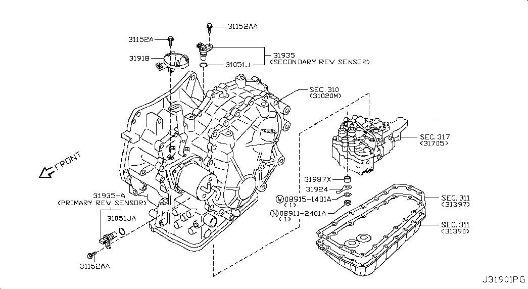 SEAL-O RING, <span>315263XX1A, Main Group: Power Train, Diagram: CONTROL SWITCH & SYSTEM, Location Of Picture: 31051J