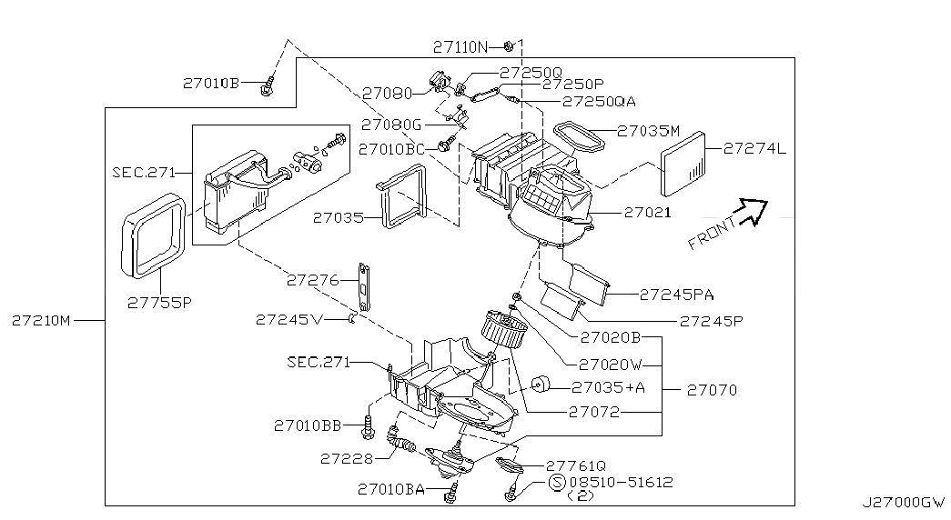 MODULE ASSY-POWER, <span>277612Y000, Main Group: Body Electrical, Diagram: HEATER & BLOWER UNIT; BROWER UNIT(AUTO A/C), Location Of Picture: 27761Q